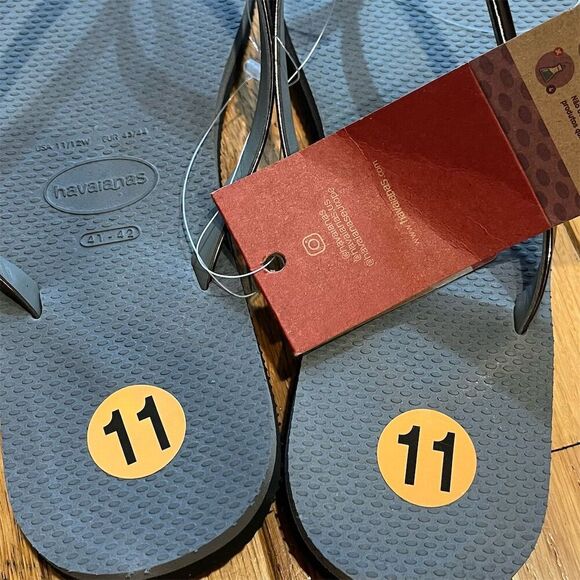Havaianas Women's Flip Flops Gray Size 11/12W Beach Casual Sandals - Picture 7 of 8